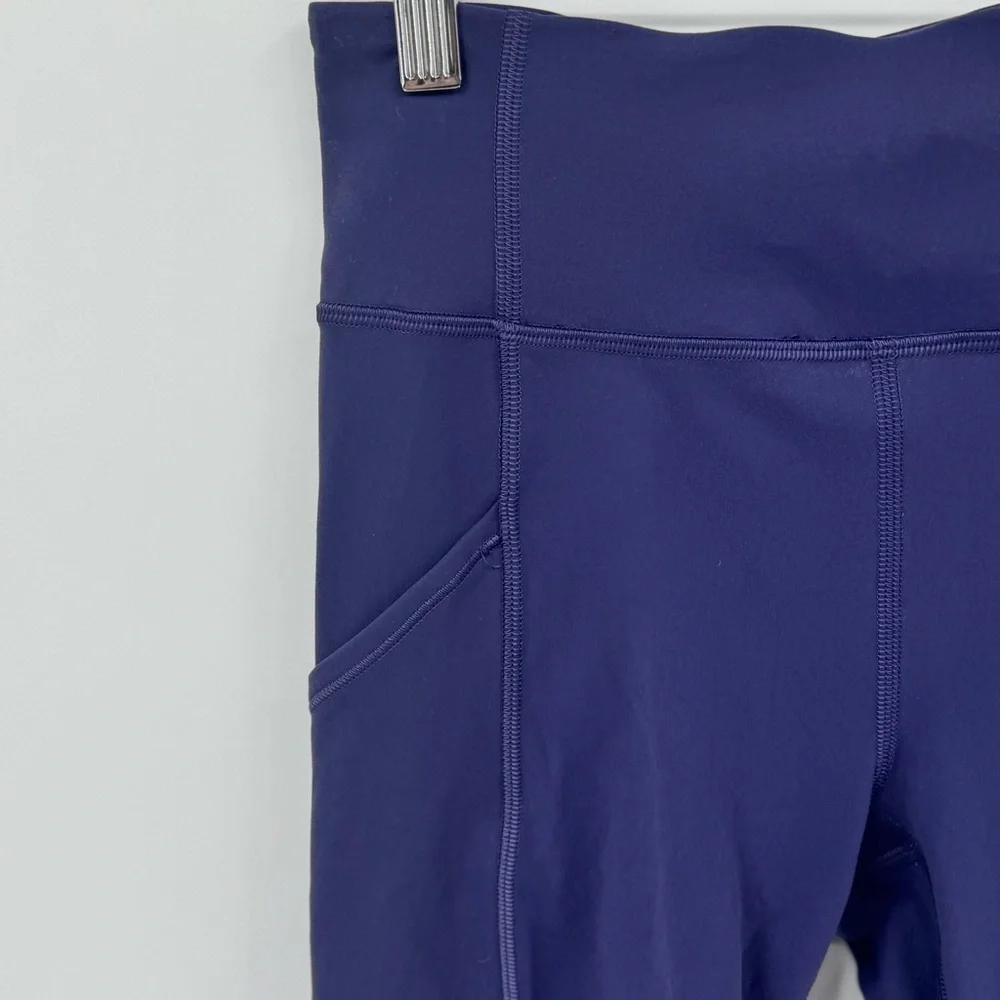 Lululemon Wunder Train High-Rise Short 8” Purplish Blue‎ Size 4 Everlux - Picture 3 of 8